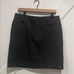 Eddie Bauer Charcoal Wool Blend Skirt